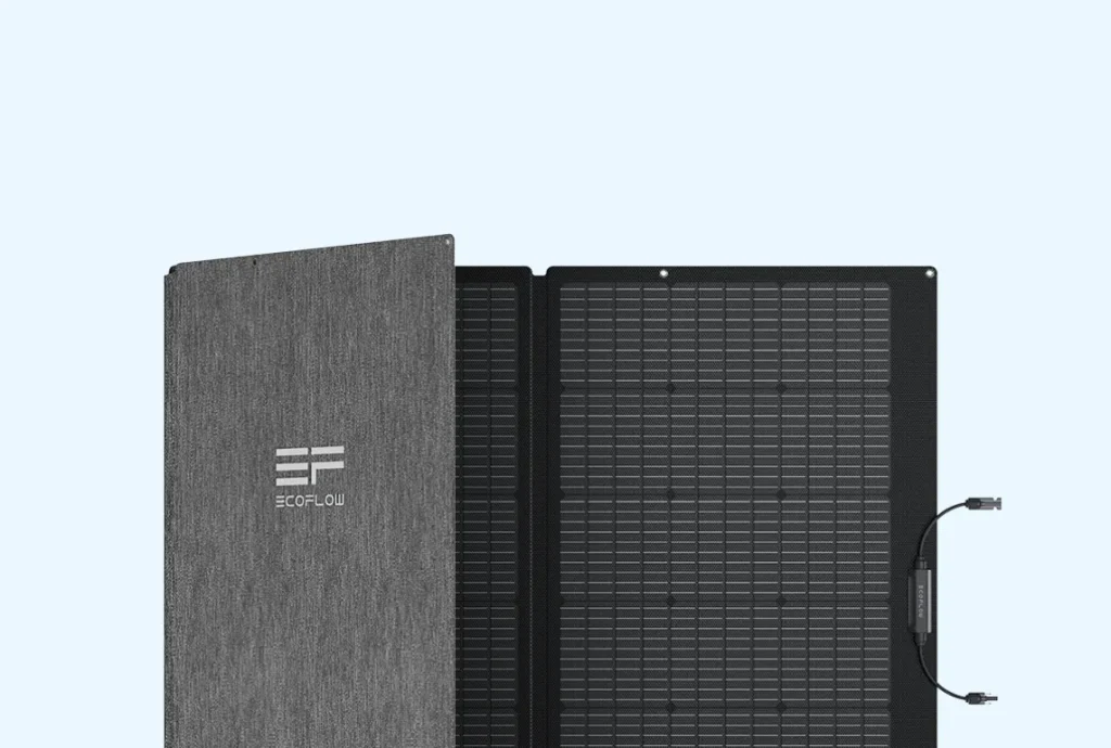 EcoFlow 160W Solar Panel - розкладена сонячна панель, вигляд спереду