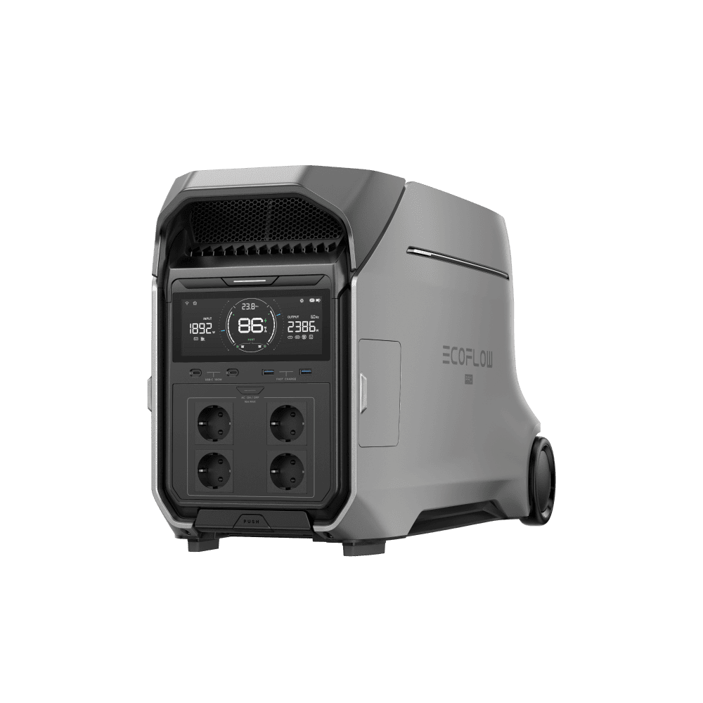 EcoFlow DELTA Pro 3 — панель роз’ємів з європейськими розетками (EU Schuko)